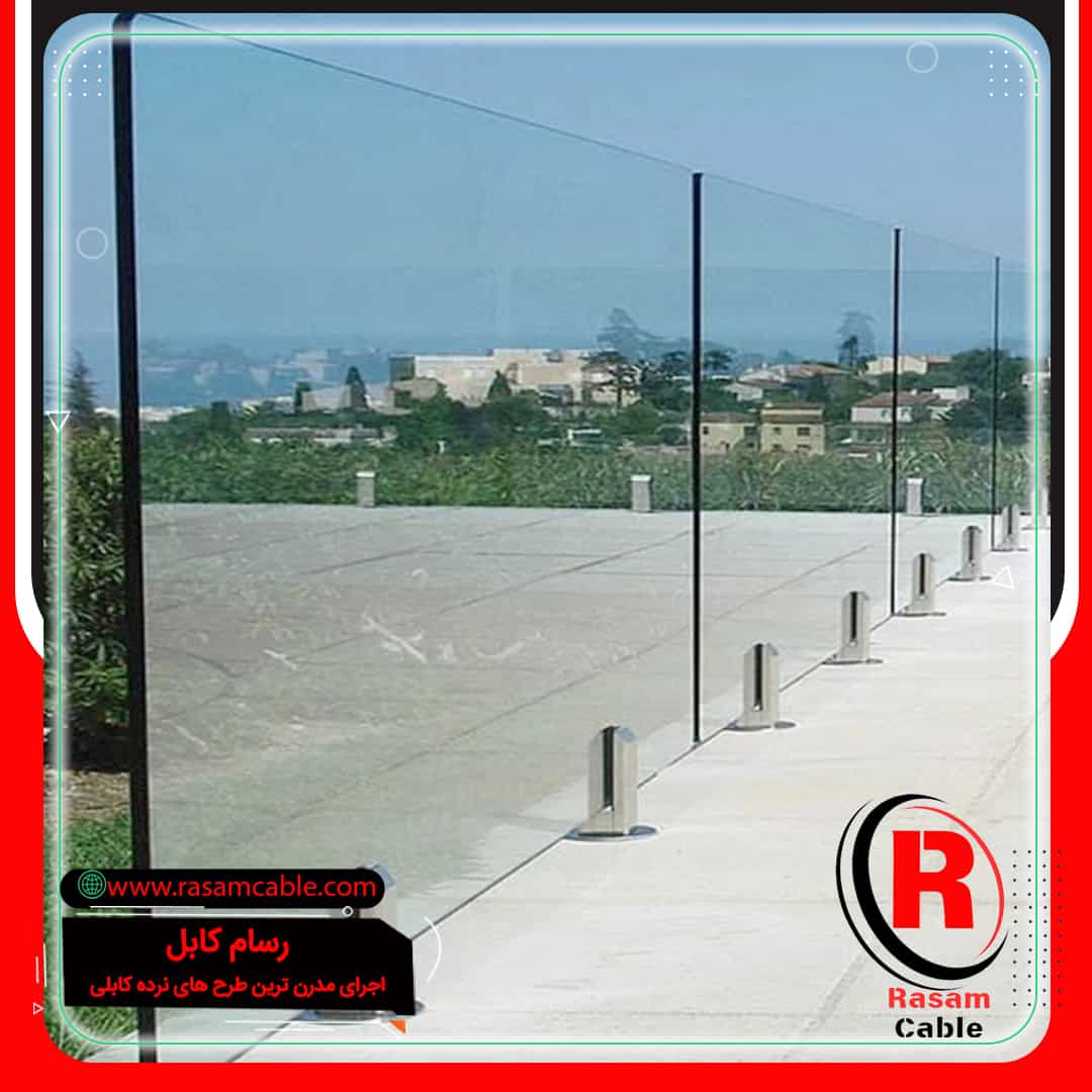 جان پناه شیشه ای استخر - جان پناه شیشه ای بالکن