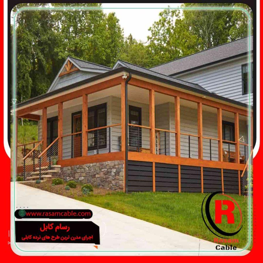 نرده کابلی تراس ویلا
