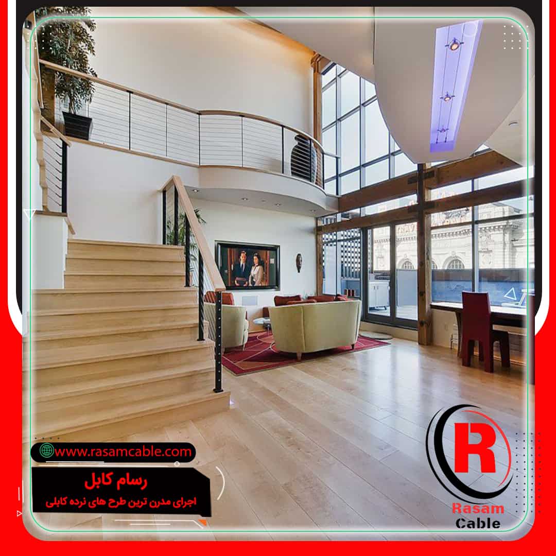 نرده استیل راه پله