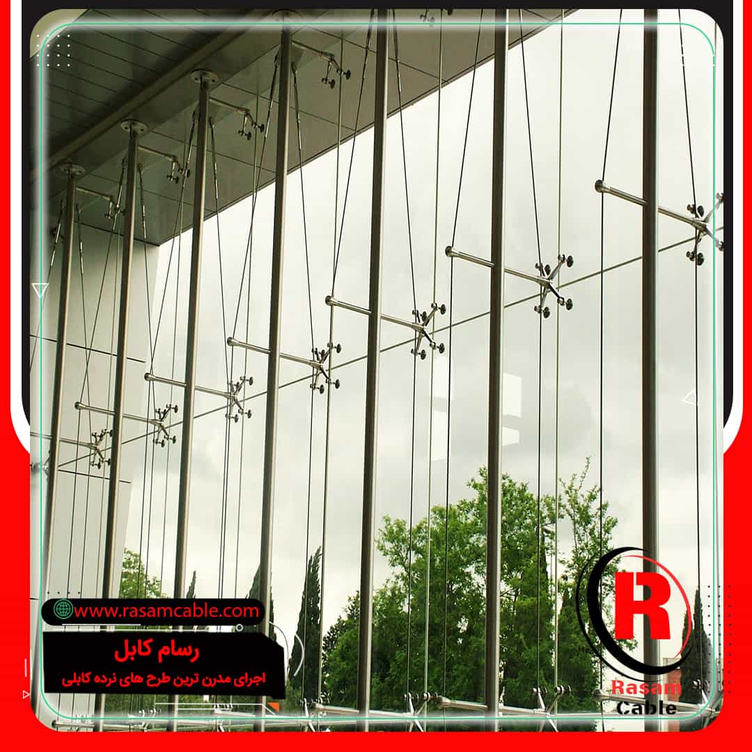 نمای شیشه ای اسپایدر سازه خرپا