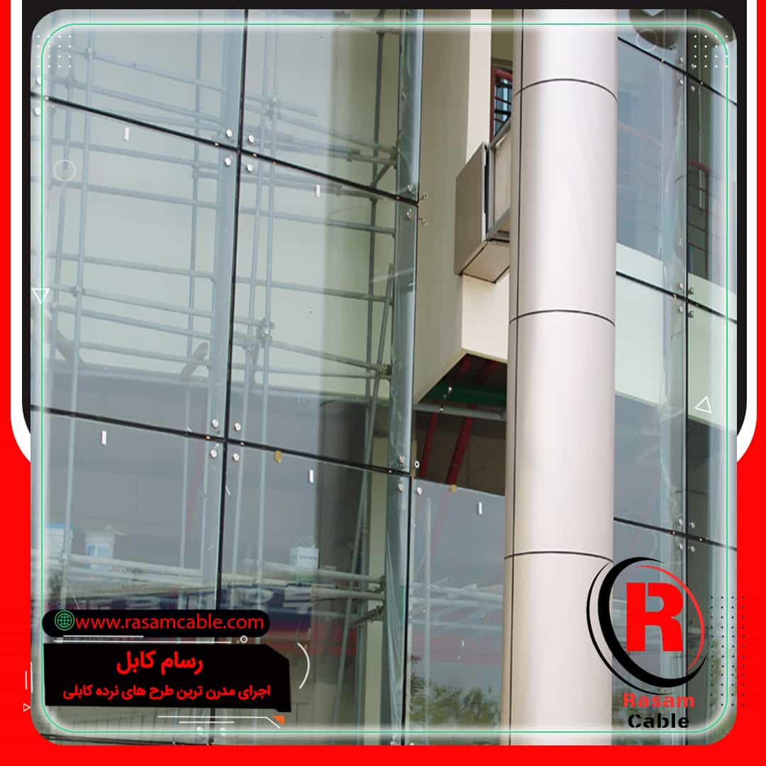 نصب نمای شیشه ای اسپایدر