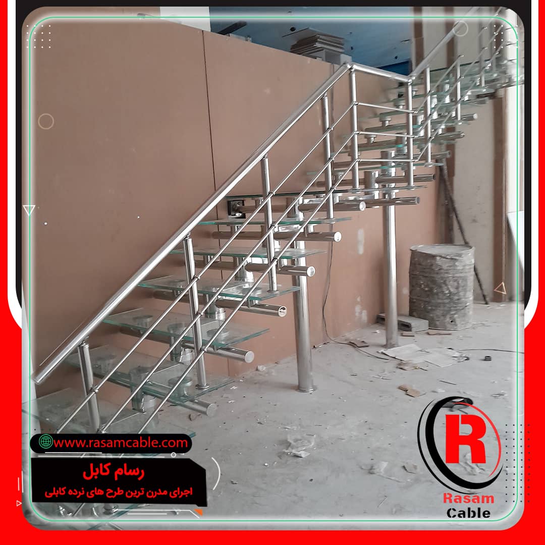 قیمت راه پله دوبلکس استیل شیشه ای
