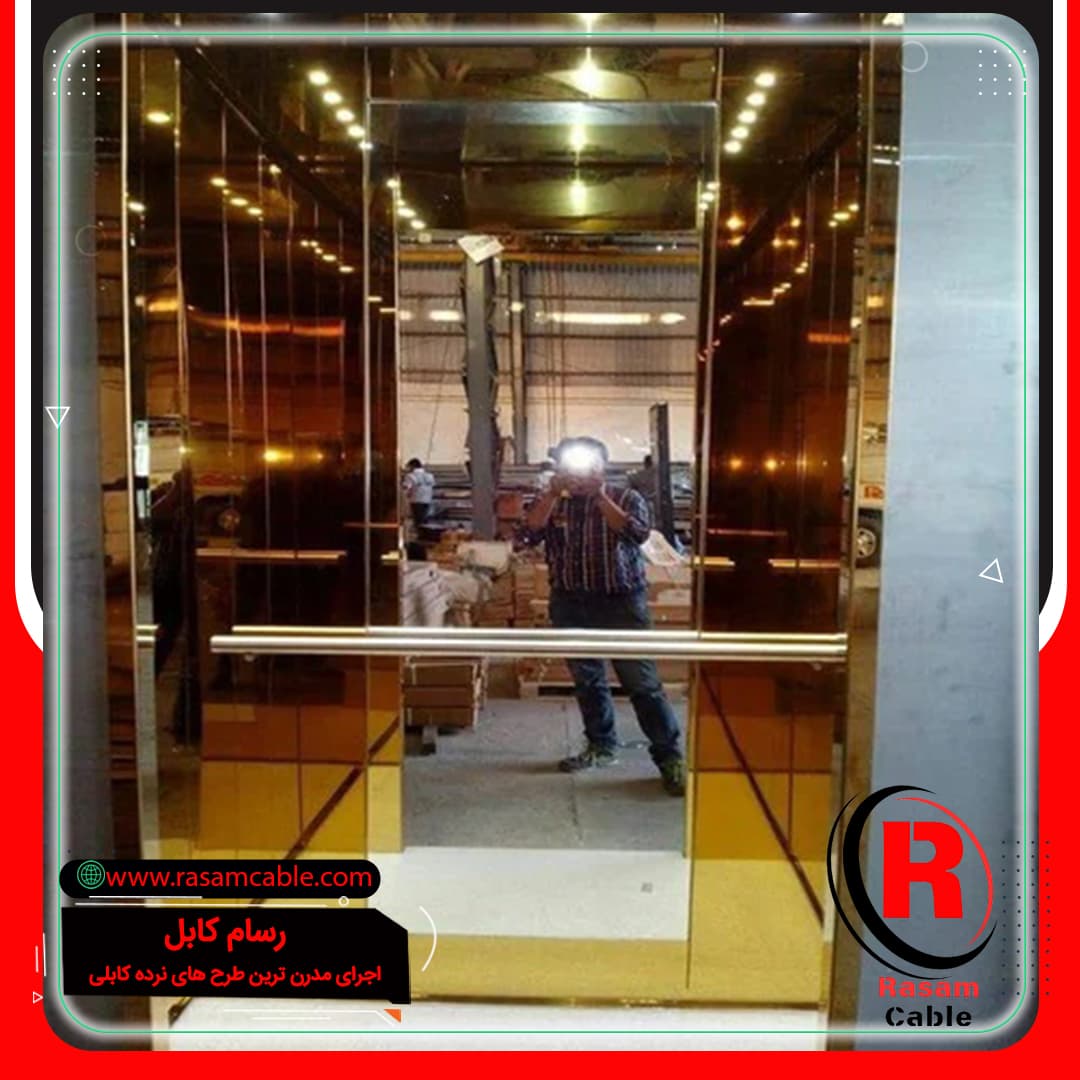 کاور استیل طلایی درب روکش درب استیل طلایی