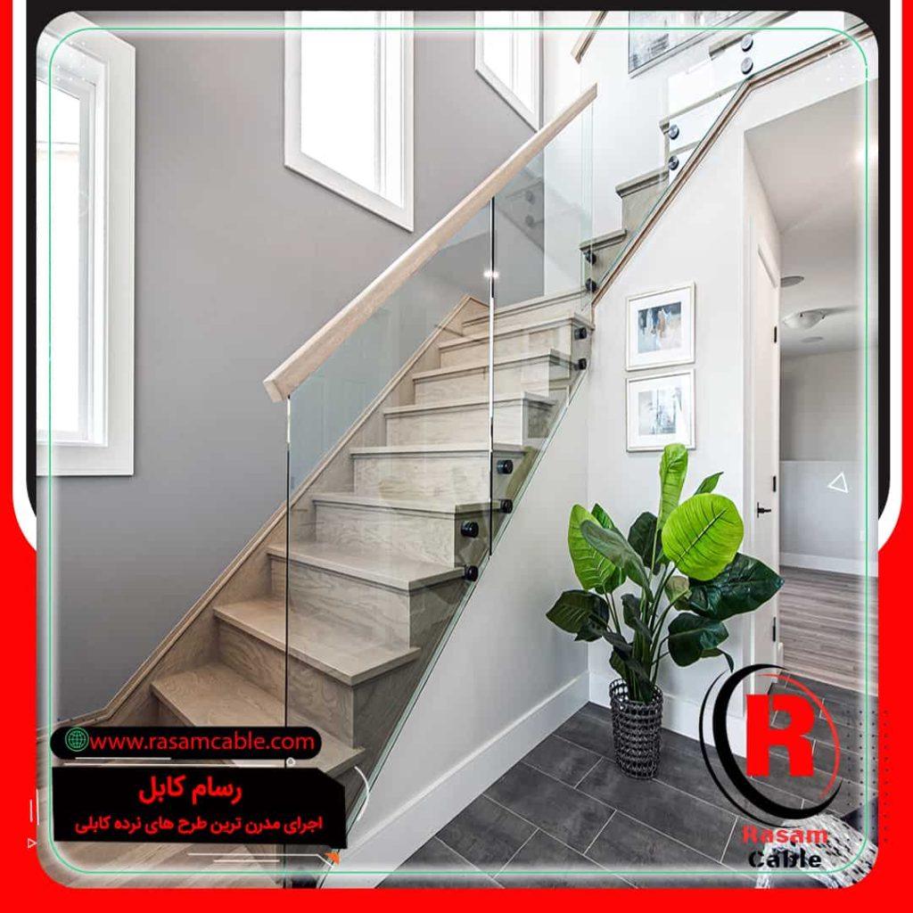 قیمت نرده شیشه ای – نرده شیشه ای – هندریل شیشه ای – جان پناه شیشه ای