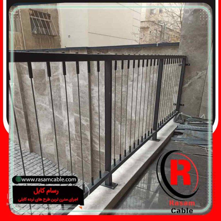 اجرای نرده کابلی عمودی تراس