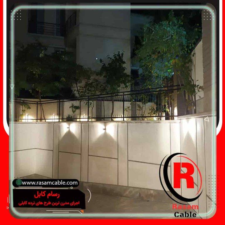 نرده کابلی عمودی گالوانیزه