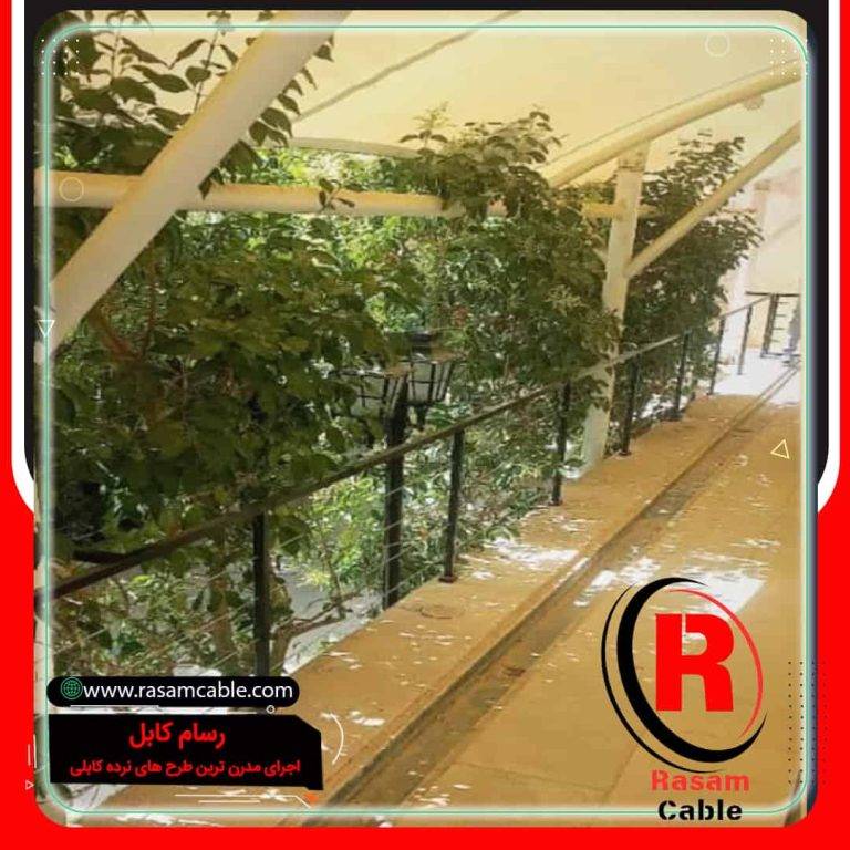 نصب نرده کابلی فولادی تراس