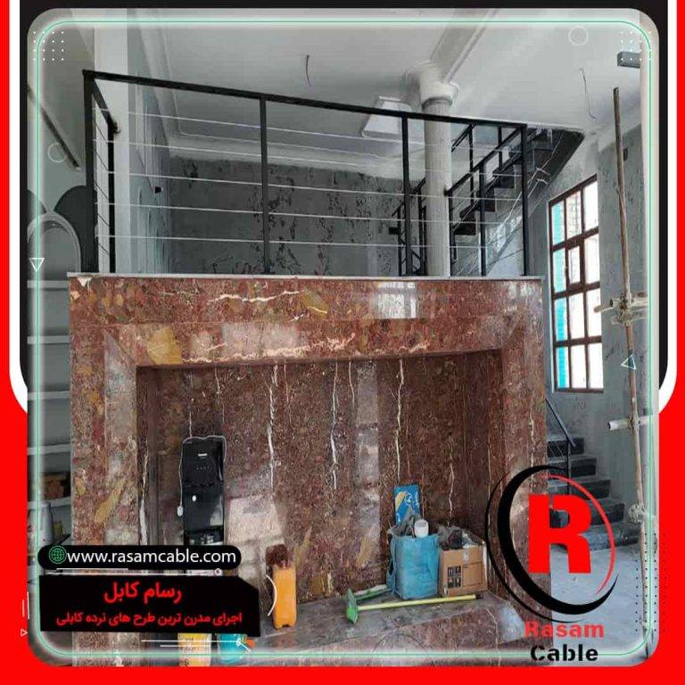 نصب نرده کابلی راه پله ویلایی